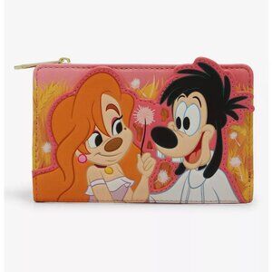 Loungefly Disney Goofy Movie Wallet Max & Roxanne Dandelion Snap And Zip Pocket
